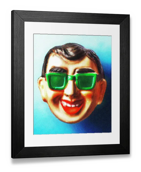 Framed Print : Smiling Man Wearing Glasses Framed Print : Smiling Man Wearing Glasses