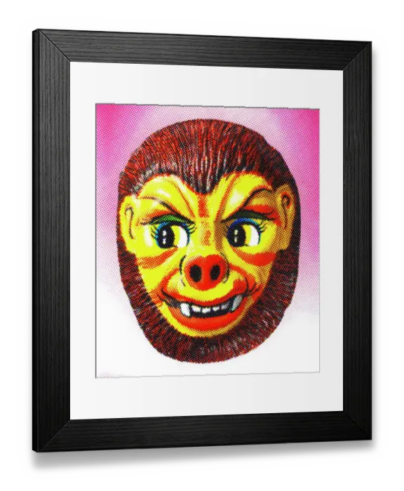 Framed Print : Lion Mask