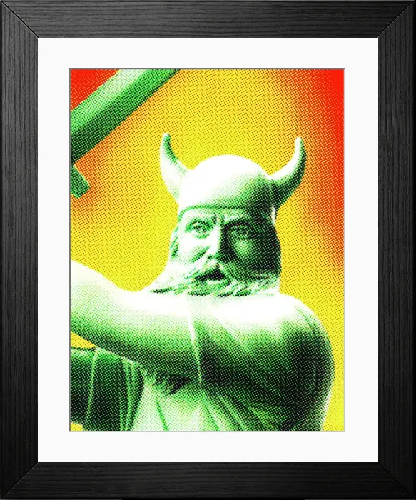 Framed Print : Viking Warrior Close Up