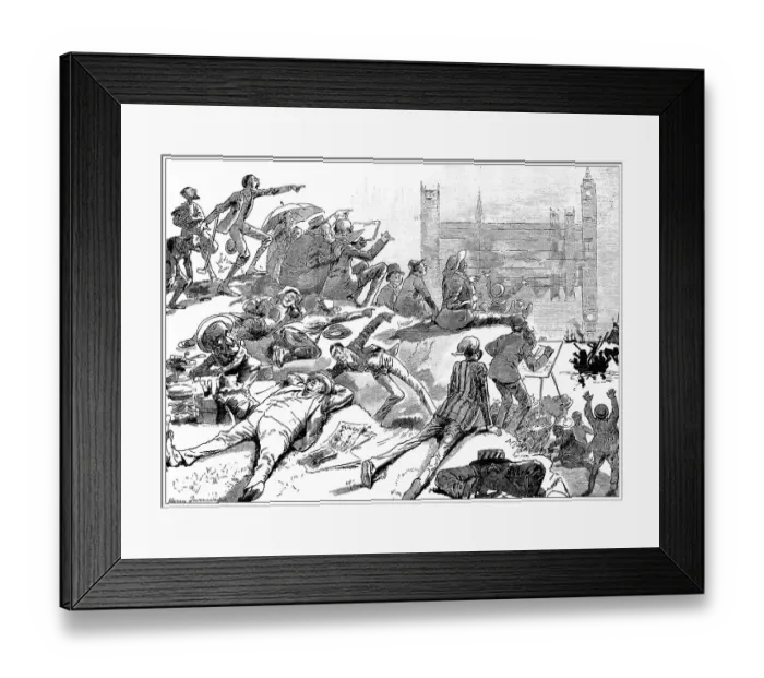Framed Print : British satire caricature comic cartoon illustration Framed Print : British satire caricature comic cartoon illustration