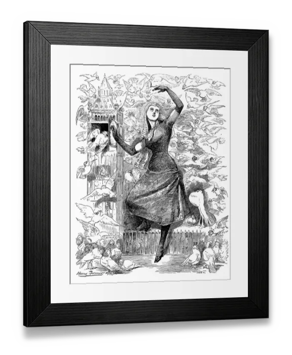 Framed Print : British satire caricature comic cartoon illustration Framed Print : British satire caricature comic cartoon illustration