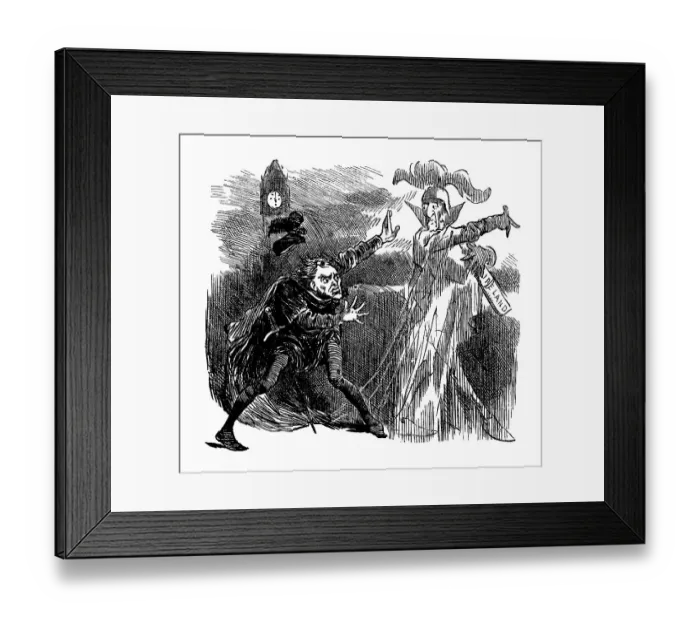 Framed Print : British satire caricature comic cartoon illustration Framed Print : British satire caricature comic cartoon illustration