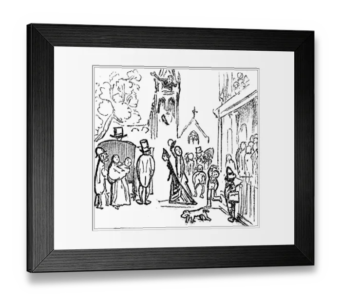 Framed Print : British satire caricature comic cartoon illustration Framed Print : British satire caricature comic cartoon illustration