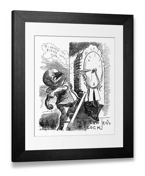 Framed Print : British satire caricature comic cartoon illustration Framed Print : British satire caricature comic cartoon illustration