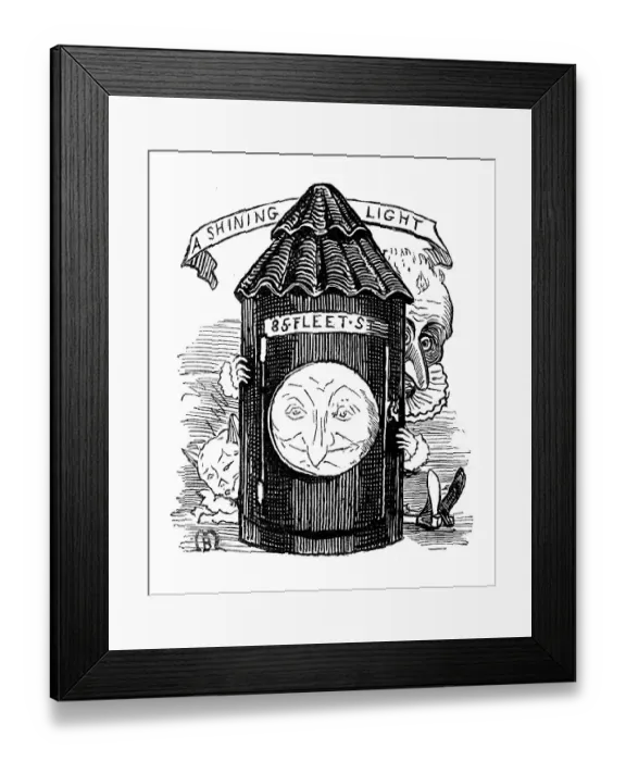 Framed Print : British satire caricature comic cartoon illustration Framed Print : British satire caricature comic cartoon illustration