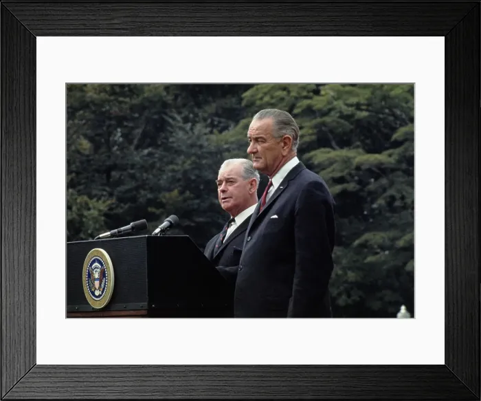 Framed Print : Keith Holyoake And Lyndon Johnson Framed Print : Keith Holyoake And Lyndon Johnson