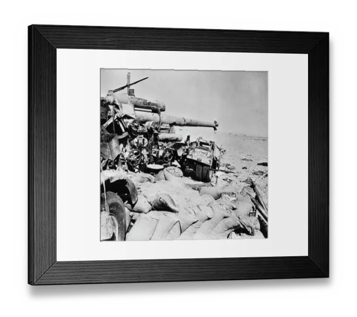 Framed Print : Wrecked Italian Artillery Weapons, 1942 Framed Print : Wrecked Italian Artillery Weapons, 1942
