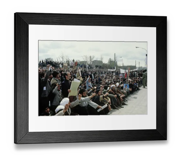 Framed Print : Protestors In Tabriz, Iran
