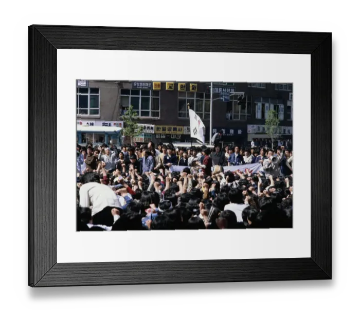 Framed Print : Student Protest In Seoul