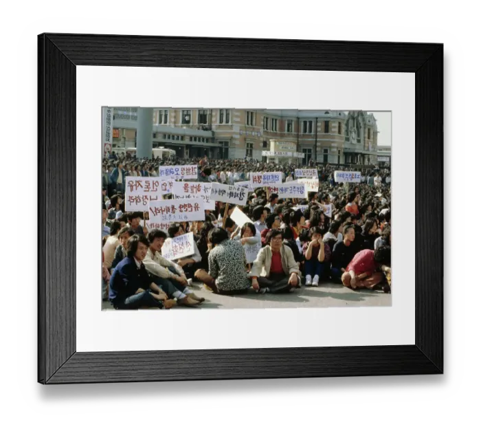 Framed Print : Student Protest In Seoul