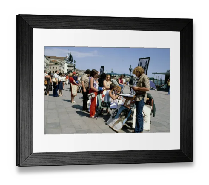 Framed Print : Street Artists, Venice Framed Print : Street Artists, Venice