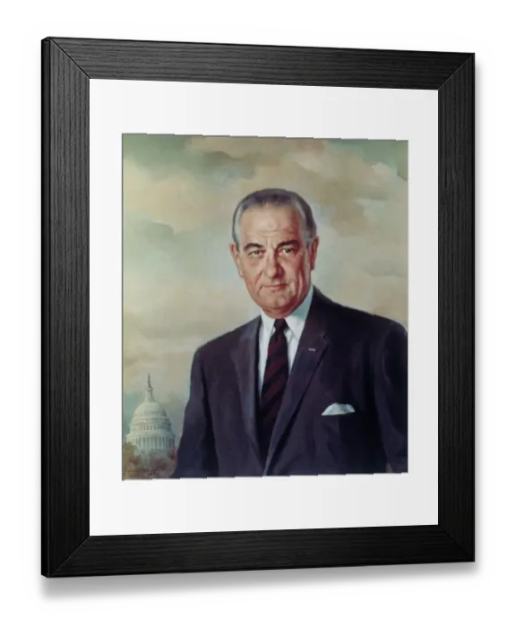 Framed Print : Portrait Of Lyndon Johnson Framed Print : Portrait Of Lyndon Johnson
