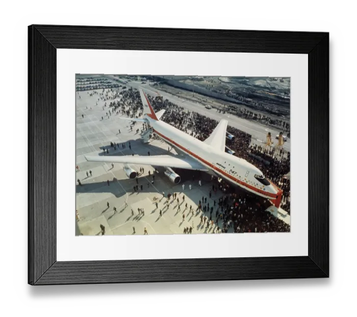 Framed Print : Boeing Rolls Out First 747 Jumbo Jet Framed Print : Boeing Rolls Out First 747 Jumbo Jet