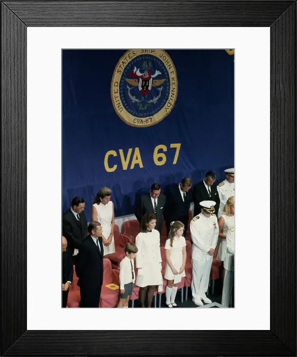 Framed Print : Kennedy Family At Commissioning Ceremony Framed Print : Kennedy Family At Commissioning Ceremony
