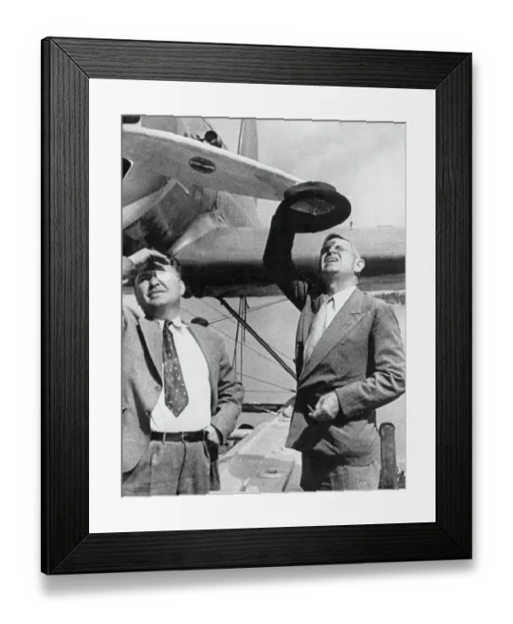 Framed Print : Wiley Post And Will Rogers Prepare For Their Doomed Flight