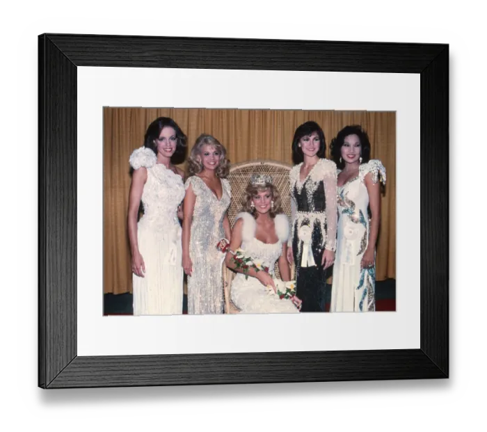Framed Print : Miss America With Her Court