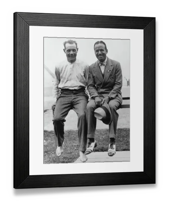 Framed Print : Paavo Nurmi With Fairbanks At The Paris Olympic Games Framed Print : Paavo Nurmi With Fairbanks At The Paris Olympic Games
