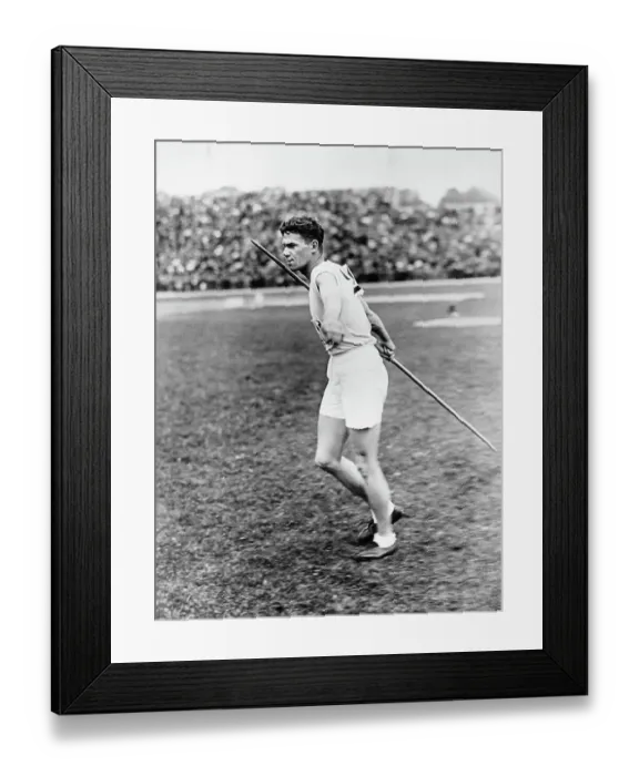 Framed Print : William Neufeld Throws The Javelin At The Paris Olympics Framed Print : William Neufeld Throws The Javelin At The Paris Olympics