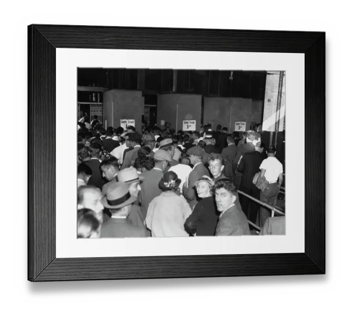 Framed Print : Fans At NY Giants Vs St. Louis Game - World Series Framed Print : Fans At NY Giants Vs St. Louis Game - World Series