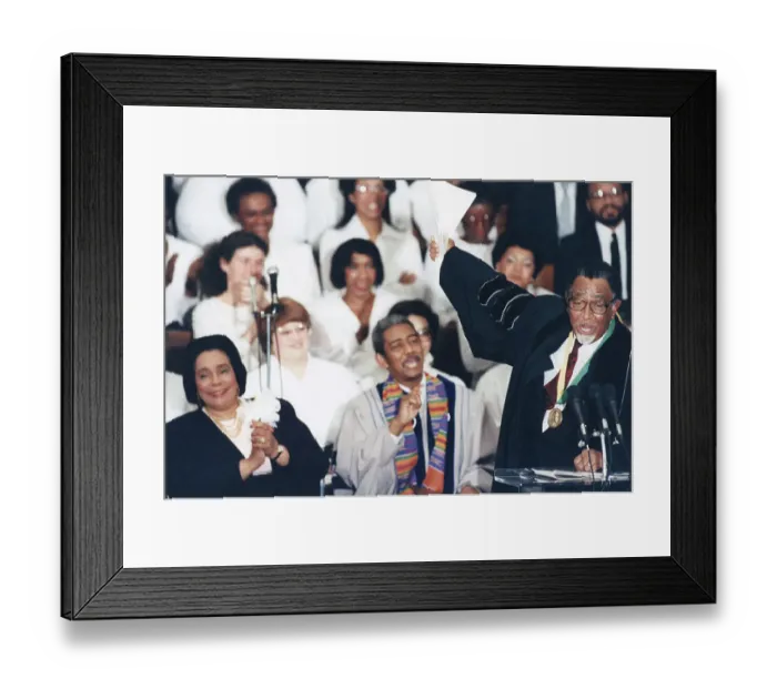 Framed Print : Civil Rights Activist Reverend Joseph Lowery Speaking