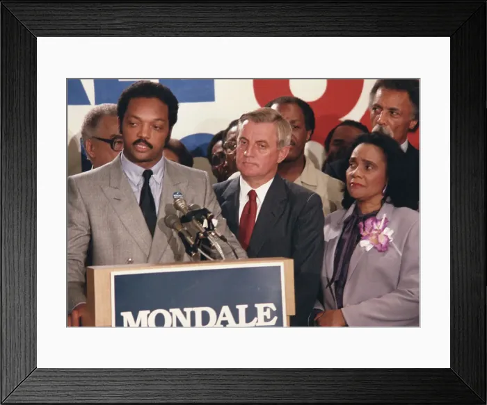 Framed Print : Jesse Jackson Speaks At A News Conference For Walter Mondale's Campaign Framed Print : Jesse Jackson Speaks At A News Conference For Walter Mondale's Campaign