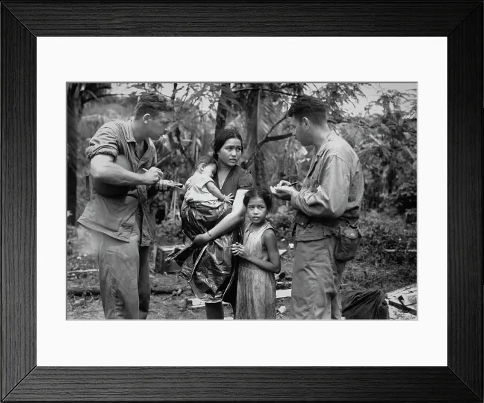 Framed Print : Interviewing Locals Framed Print : Interviewing Locals