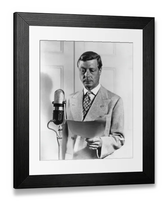 Framed Print : The Duke Of Windsor During A Broadcast In Nassau Framed Print : The Duke Of Windsor During A Broadcast In Nassau