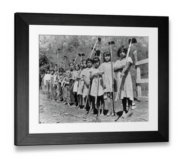 Framed Print : Cherokee Children at Boarding School