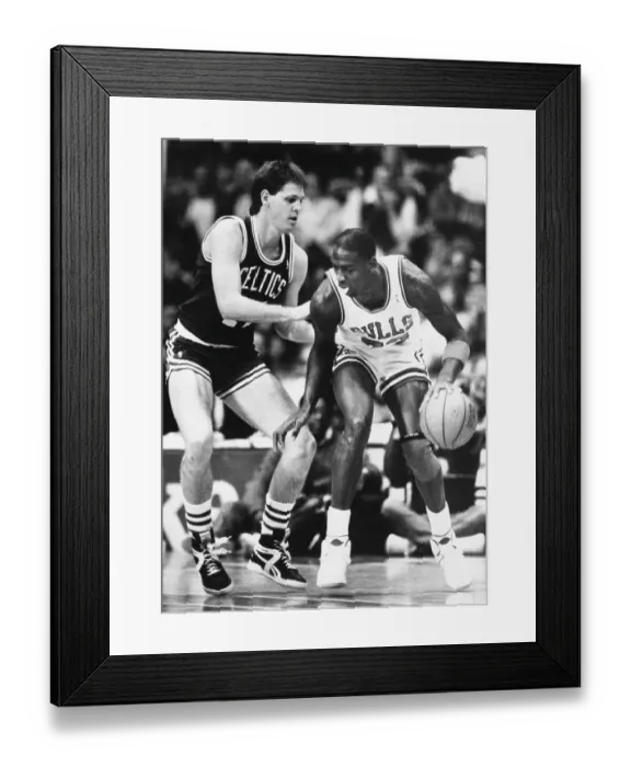 Framed Print : Michael Jordan Dribbles Past David Ainge Framed Print : Michael Jordan Dribbles Past David Ainge