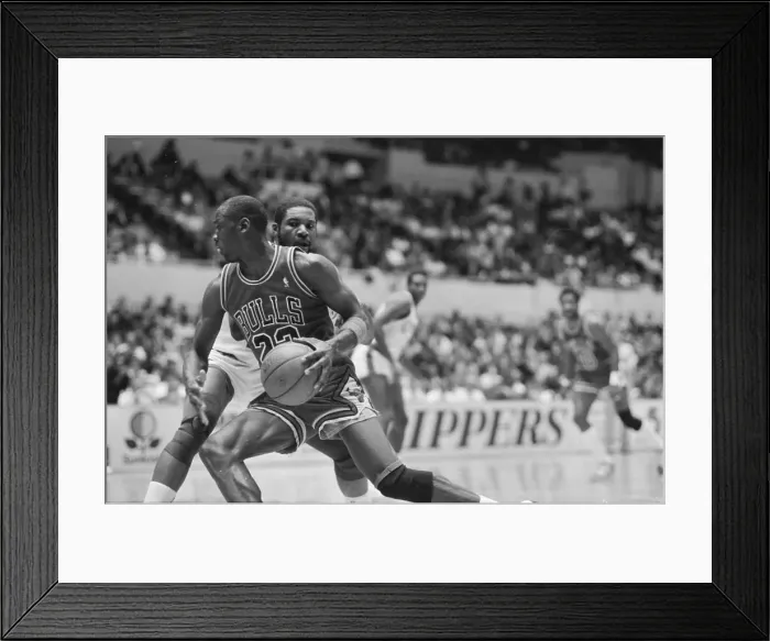 Framed Print : Michael Jordan In Action Versus The Clippers Framed Print : Michael Jordan In Action Versus The Clippers