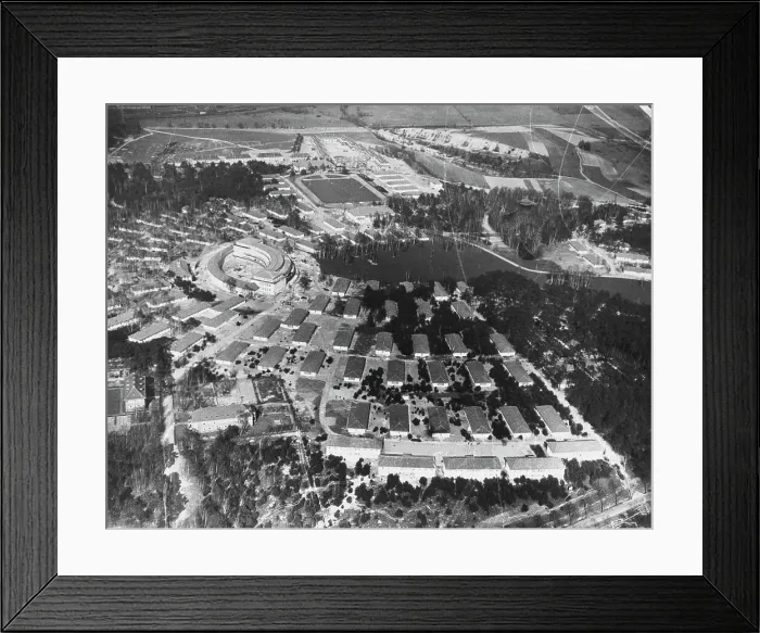 Framed Print : Aerial View Of Olympic Village - Olympics 1936 Framed Print : Aerial View Of Olympic Village - Olympics 1936