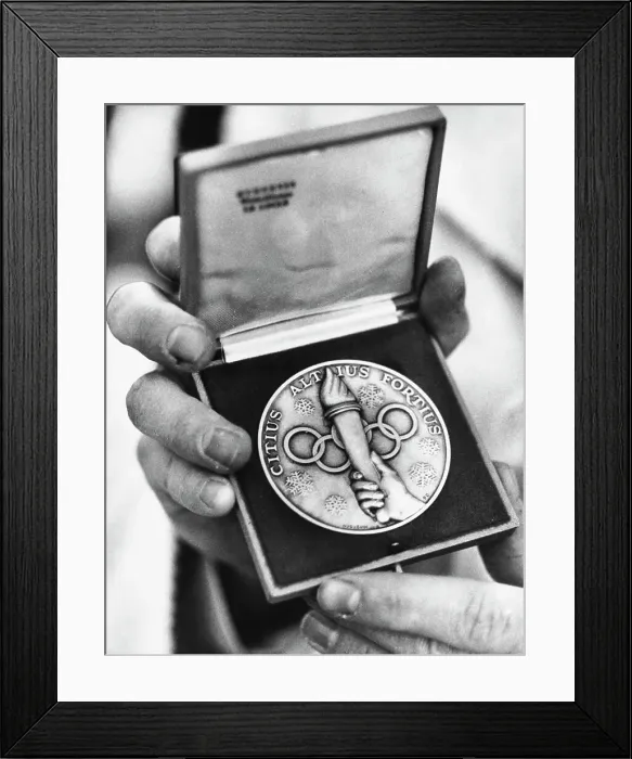 Framed Print : Olympic Medal - 1948 Winter Olympics Framed Print : Olympic Medal - 1948 Winter Olympics