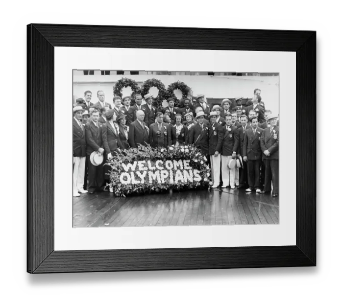 Framed Print : Last Olympic Athletes Return - Olympics 1936 Framed Print : Last Olympic Athletes Return - Olympics 1936