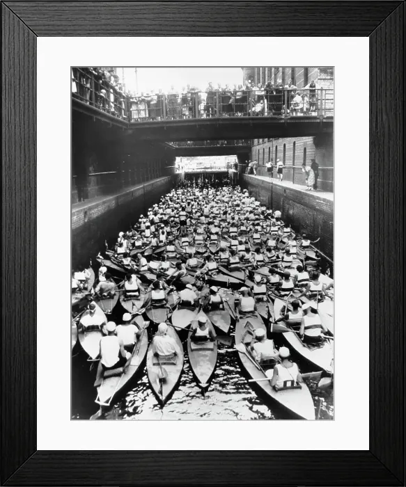 Framed Print : Germans Paddle Canoes - Olympics 1936 Framed Print : Germans Paddle Canoes - Olympics 1936