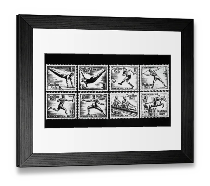 Framed Print : Germany Issues Olympic Stamps 1936