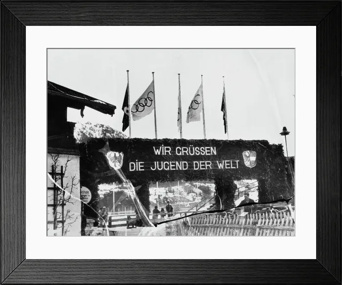 Framed Print : Ice Stadium Entrance - Winter Olympics 1936 Framed Print : Ice Stadium Entrance - Winter Olympics 1936