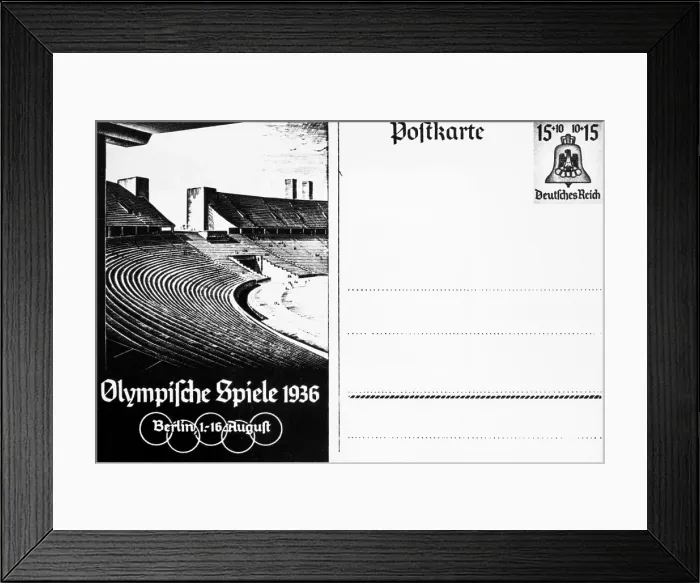 Framed Print : Postcard - 1936 Olympics Framed Print : Postcard - 1936 Olympics