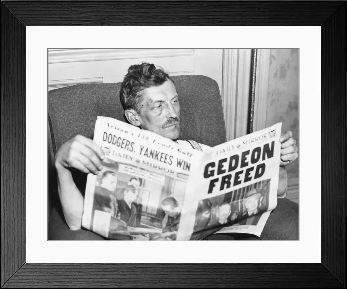 Framed Print : Joseph Gedeon Reads The Newspaper