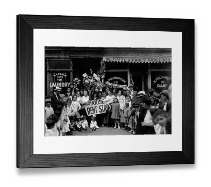 Framed Print : Rent Strikers, Harlem Framed Print : Rent Strikers, Harlem