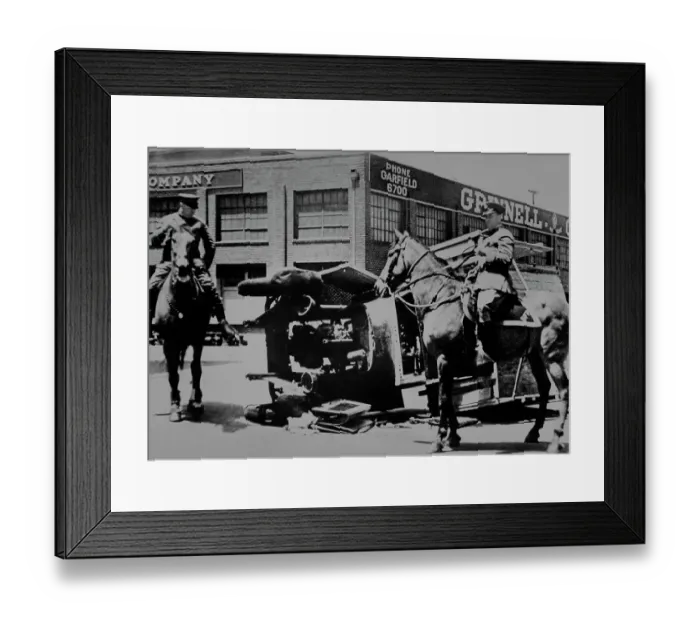 Framed Print : Overturned Truck Framed Print : Overturned Truck