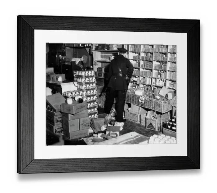 Framed Print : Looted Grocery Store Framed Print : Looted Grocery Store