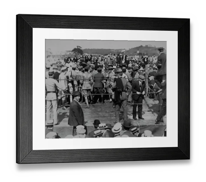 Framed Print : Jack Johnson Vs Jess Willard