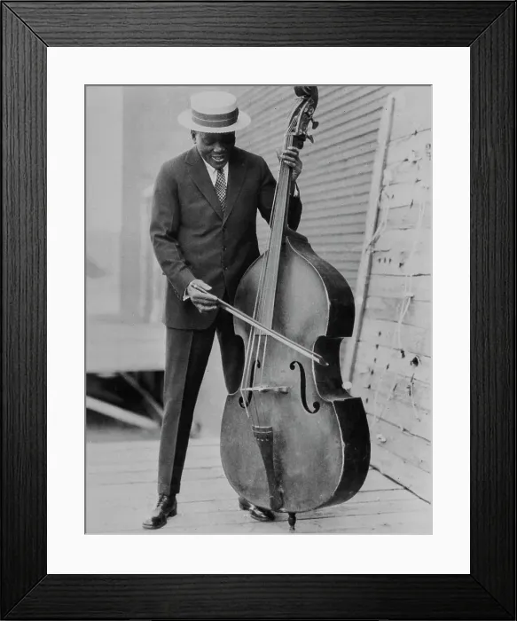 Framed Print : Jack Johnson With Double Bass Framed Print : Jack Johnson With Double Bass
