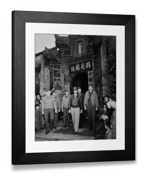 Framed Print : U.S. Soldiers Visit Temple Framed Print : U.S. Soldiers Visit Temple