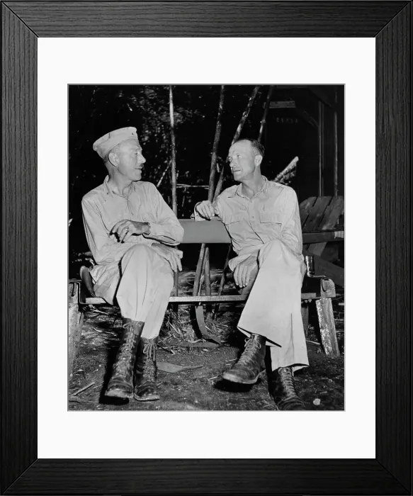 Framed Print : Maj. Gen. Alexander Patch And Brig. Gren. W. Rupertus Framed Print : Maj. Gen. Alexander Patch And Brig. Gren. W. Rupertus