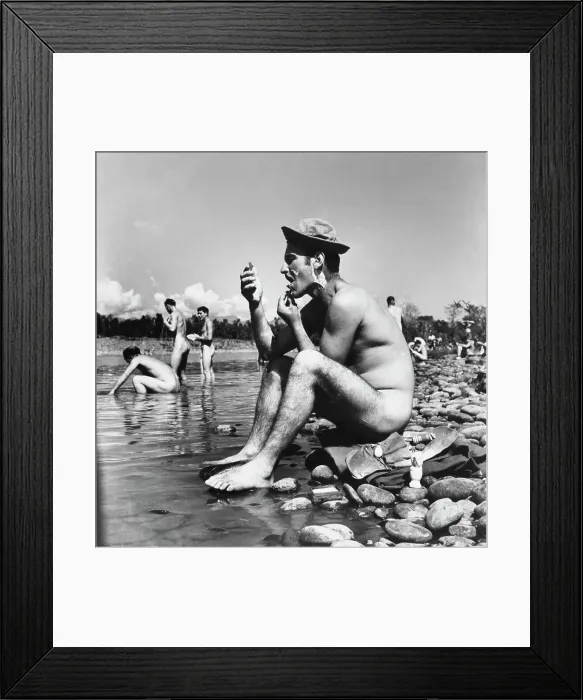 Framed Print : U.S Soldier Shaves - North Burma Framed Print : U.S Soldier Shaves - North Burma
