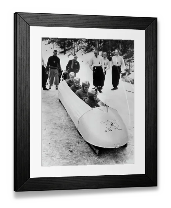 Framed Print : French Bobsled Team - 1936 Winter Olympics Framed Print : French Bobsled Team - 1936 Winter Olympics