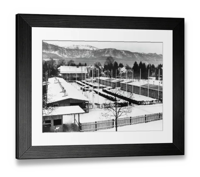 Framed Print : Press Barracks - 1936 Winter Olympic Games Framed Print : Press Barracks - 1936 Winter Olympic Games