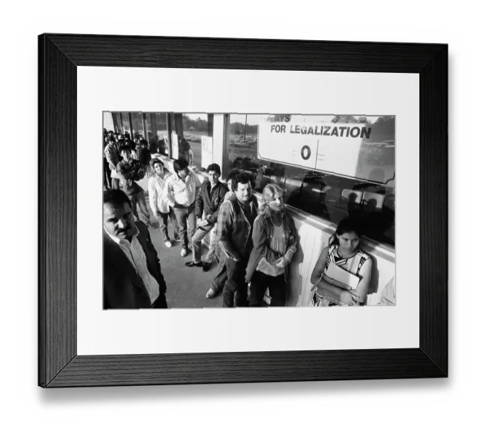 Framed Print : Undocumented People Wait In Line Framed Print : Undocumented People Wait In Line