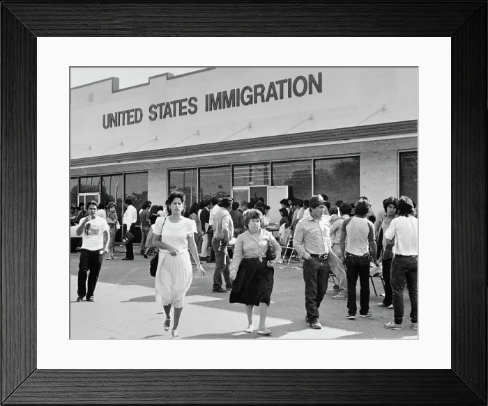 Framed Print : Undocumented People Wait In Line Framed Print : Undocumented People Wait In Line